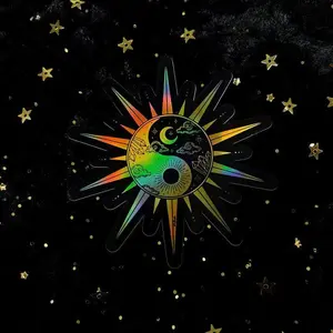 Crystal Yin Yang Holographic Sticker by Moonstruck Crystals