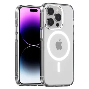 Clear Phone Hard Case For iPhone 11 12 13 14 15 Plus 16 Pro Max For Magsafe Magnetic Wireless Charging Magsafe Case XsMax Cover Case