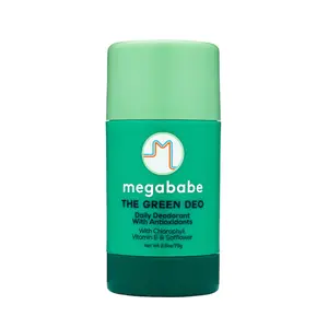 Megababe Daily Deodorant - The Green Deo with Anti-Antioxidants | Aluminum-Free, Solid, All Natural | Geranium & Lemon | Free from Parabens, Sulfates & Phthalates | 2.6 oz
