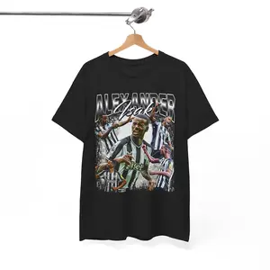 Alexander Isak Retro Vintage 90s Graphic T-Shirt, Newcastle Tee, Soccer T-Shirt, Vintage Bootleg Soccer Tee, Cotton Tee, Newcastle Jersey