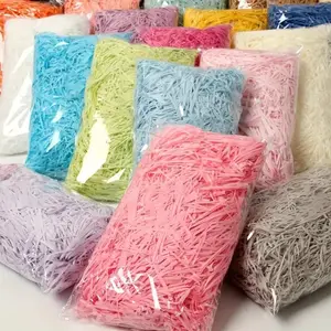 Crinkle Cut Filling Paper, 100g/3.53oz Colorful Creative Gift Packaging Shredded Paper, Recyclable Craft Shredded Paper for Birthday, Wedding Gifts
