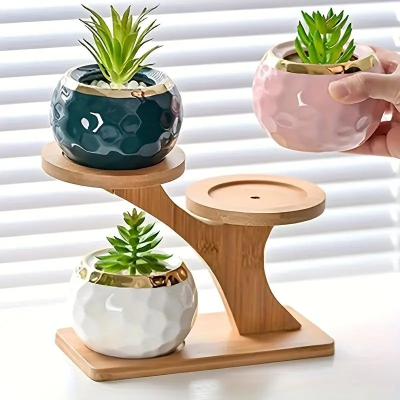 Plant Stand, Multifunctional Plant Pot Holder, Succulent Planter, Plant Stand for Succulents, Garden Supplies for Home, Office, Balcony Decor, Plant Stand Indoor, Potted Plant Stand