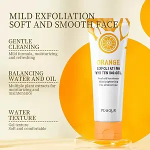 Facial Exfoliating Gel 50g + 50g (Two-piece set) Orange Moisturizing Facial and Body Exfoliating Scrub for skin purification and repair.