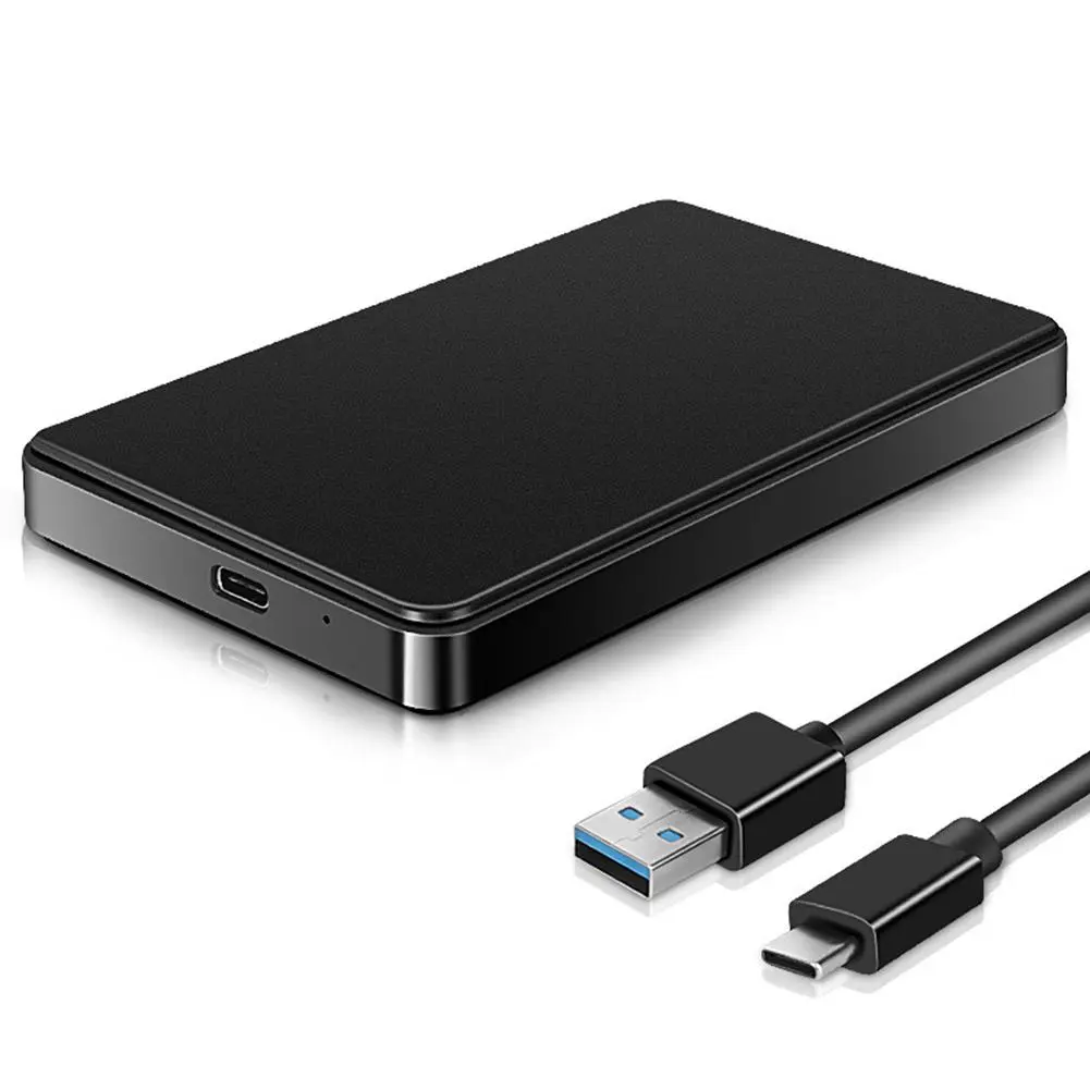 Type-C USB3.1 SATA Hard Drive Enclosure Plug and Play External Solid State Drive Case 2.5inch for Windows/ Os /Linux System