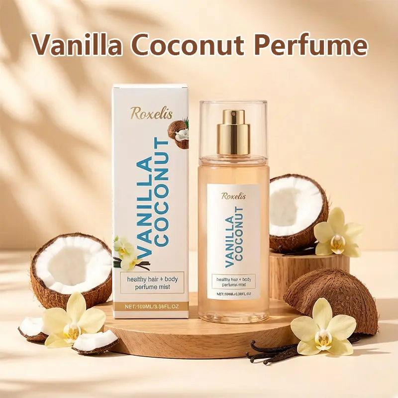 Vanilla Coconut Perfume, Long-Lasting Fresh Romantic Portable Fragrance, Coconut Scented, Unique Charm, Liquid Form, Single Item, No Alcohol or Aerosol