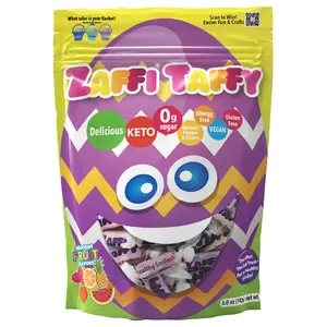 Zaffi Taffy Sugar-Free Fruit Taffy Spring and Easter, Allergy Friendly, Vegan Bonbons, 5oz Bag