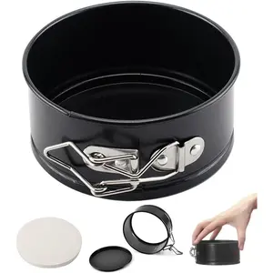 4 Inch Springform Pan Mini Baking Mold Round Leakproof Nonstick Removable Bottom Bakeware for Mini Cheesecakes, Pizza, and Quiches (1, 4 Inch)