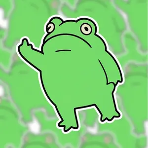 Sassy Middle Finger Frog Vinyl Car, Cup etc. Decal Stickers 5-pack