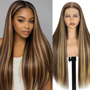 427 TAGOTA 13X6 Wear to Go Wig Synthetic Wig Pre Plucked Hairline Pre Cut for Women Soft and Bouncy 30 Inch Realistic Synthetic Fiber Heat Resistant Natural Wig for Girls Party Cosplay Daily Use HD Lace Front Wigs 4/27