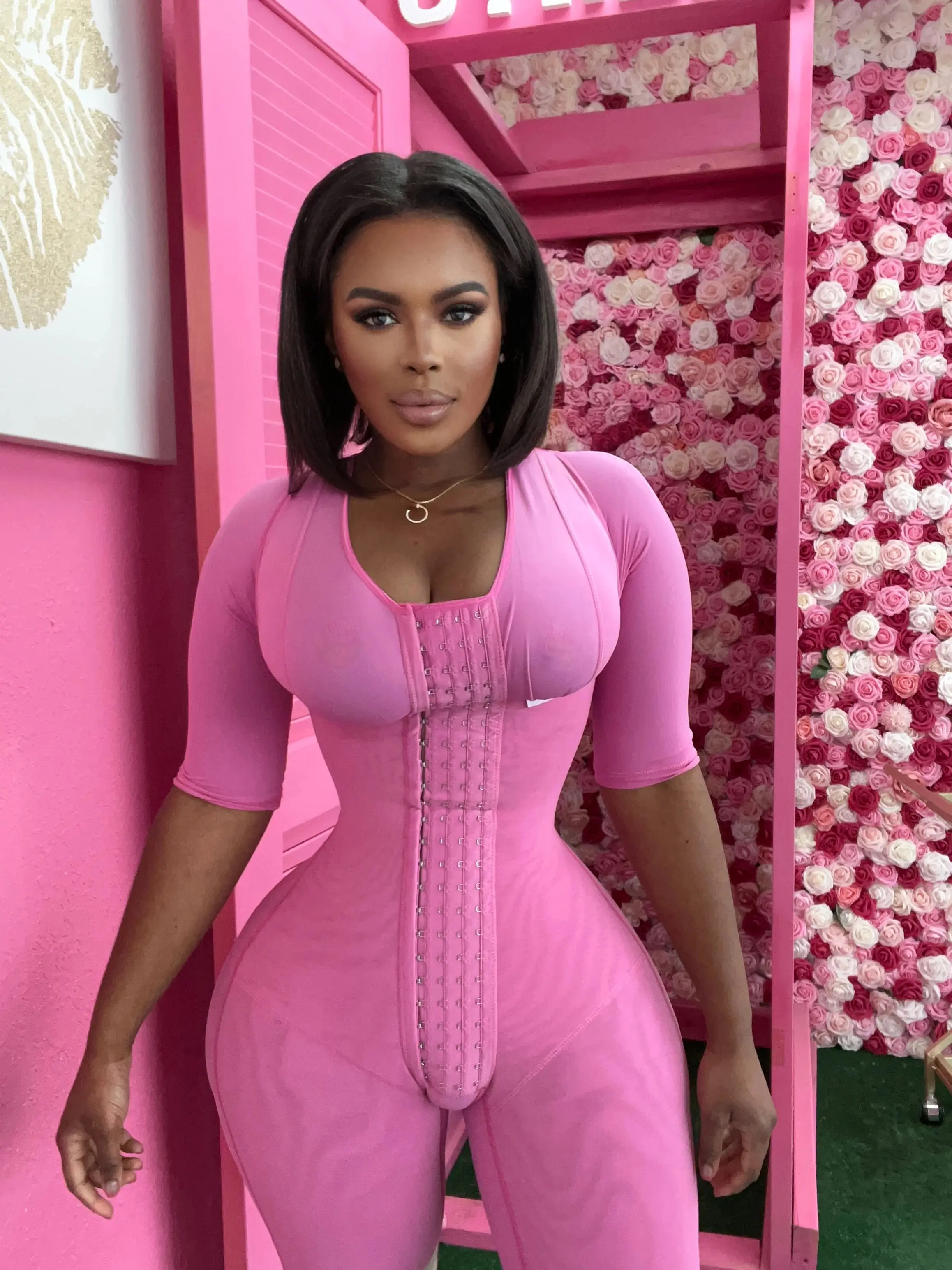 Personalized Fajas Colombianas with Built in Bra and Sleeves by Curvy Gyals Shapewear Corset Waist Cincher Tummy Slimming Body Shaper