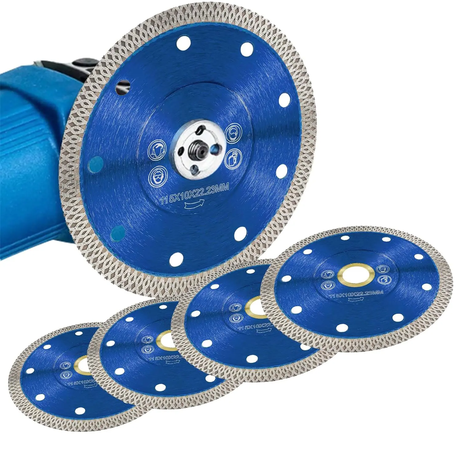 4.5" Super Thin Tile Saw Blade, Diamond Blade for Angle Grinder, Dry Wet Tile Blade for Ceramic Tile, Concrete, Granite Cutting(4.5" Blue ) # segs heavy duty angle wheel