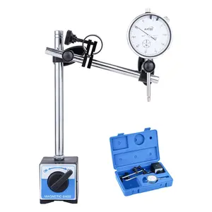 0-1.0" Precision Dial Indicator with Magnetic Base 0.001" Tester Gauge, Fine Adjustment Professional Measuring Toolkit in Storage Case 401112