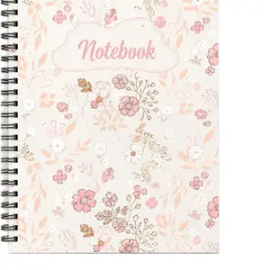 Pastel Petals Notebook, Aesthetic Lined Journal for Students, Portable Paper Notebook with Soft Cover