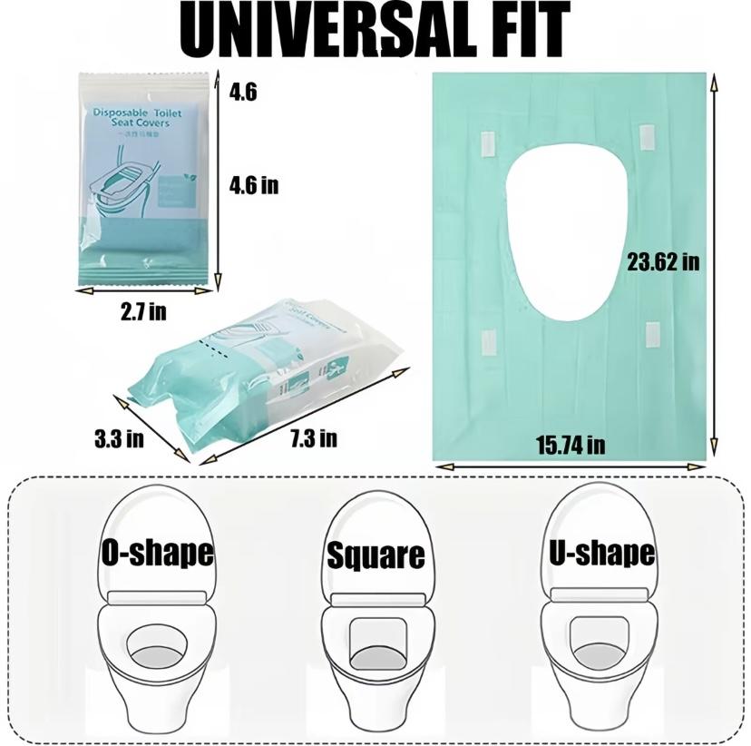 Disposable Toilet Seat Covers (10/20/30-Pack), 16x24in Waterproof Portable Non-Slip Individually Wrapped Bathroom Hygiene Essentials Disposable Toilet Seat Covers (10/20/30-Pack), 16x24in Waterproof Portable Non-Slip Individually Wrapped Bathroom Hygiene Essentials