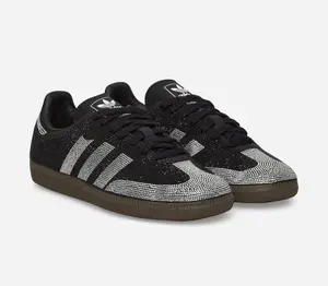 Adidas Samba OG Rhinestone Black Silver (Women's) IH9052 New