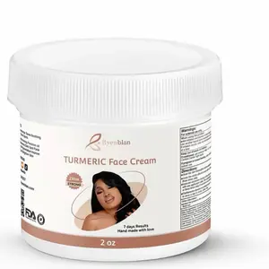 Byenblan 2 oz Turmeric Infused Cream - Face & Body Cream for Soft, Radiant, Glowing Skin with Brightening, Firming, Soothing Benefits