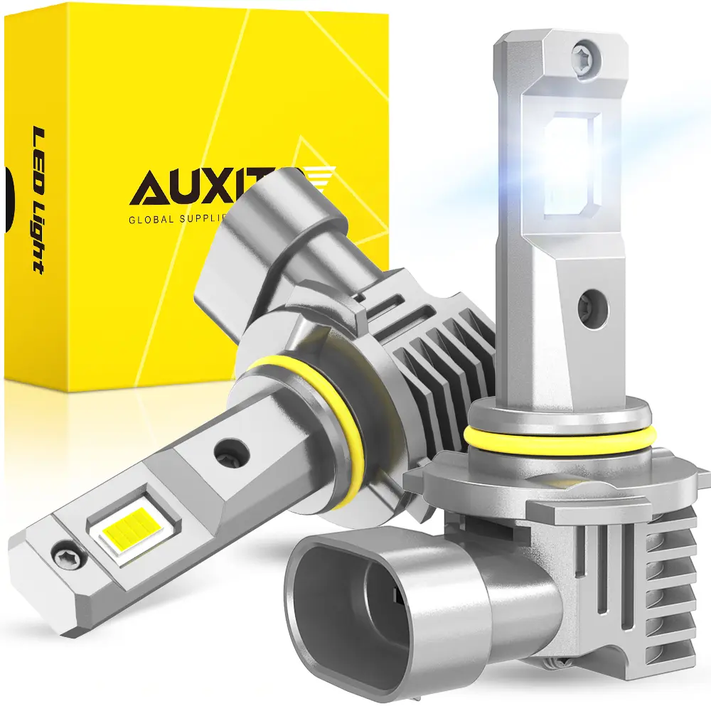 AUXITO 9005 HB3 LED Headlight Bulbs,30,000LM 600% Super Bright, 1:1 Mini Size 6500K Cool White IP68 Waterproof Automotive Replacement HB3 Fog Lights, CANBUS Ready,No Flickering,Plug and Play, Pack of 2