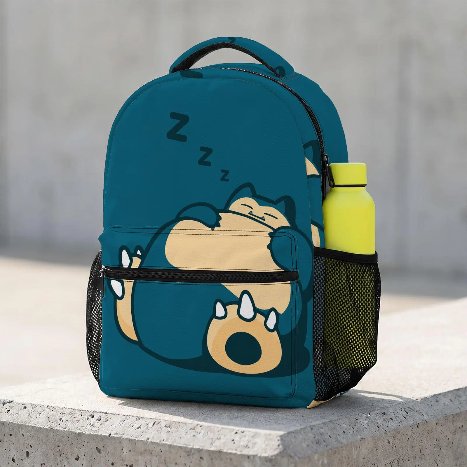 Cute Cartoon Print Kids Backpack, Lightweight School Bag for Students with Laptop Sleeve and Anti-Slip Chest Buckle