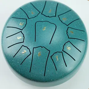 6 Inch 11 Note Steel Tongue Drum, Portable Hand Drum with Bag & Mallet & Music Book & Note Sticker, Musical Instrument for Beginners, Percussion Instrument