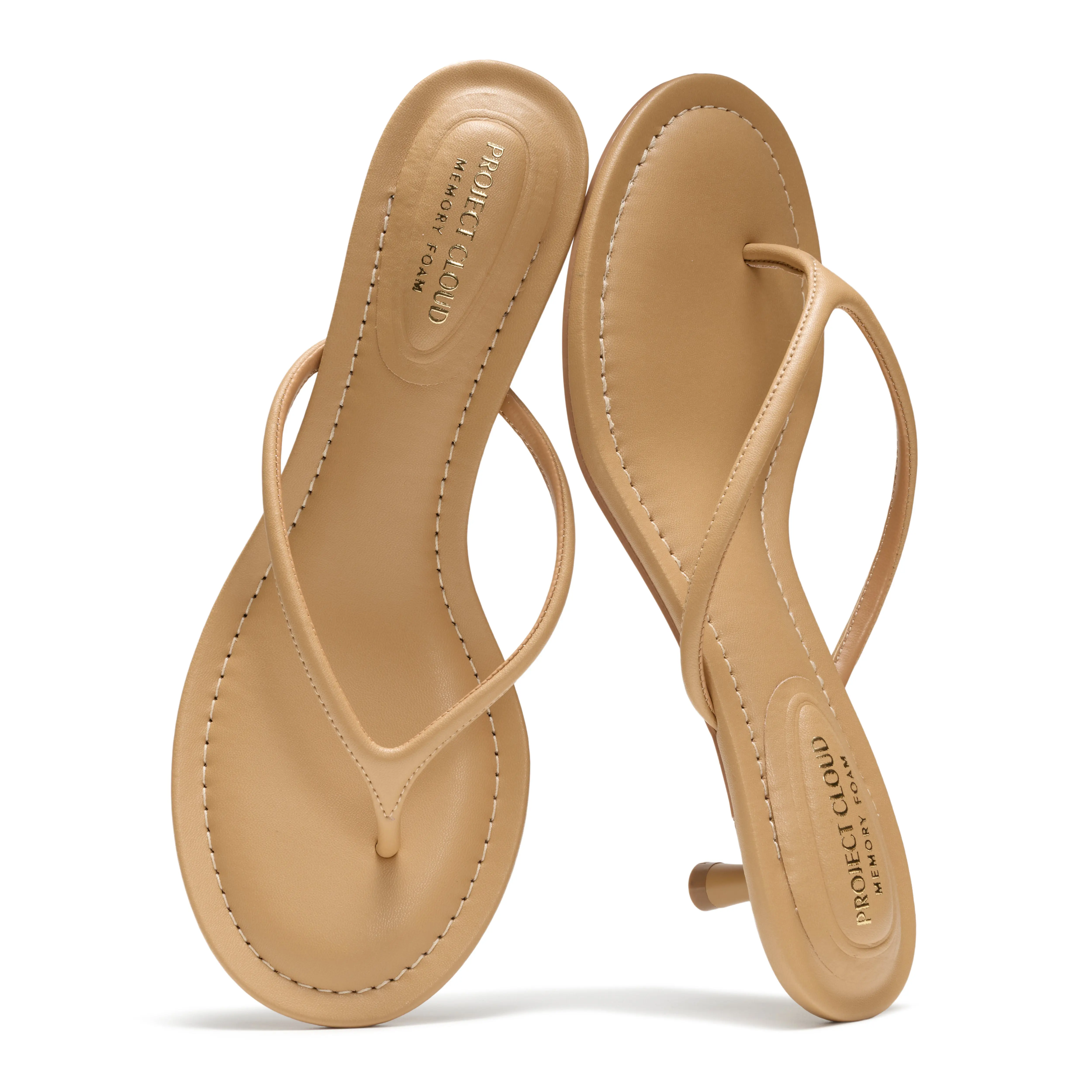 Project Cloud Women's | Genuine Leather Sandals Women Footwear | Memory Foam | Lightweight | Non-Slip - Mango