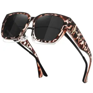 Oversized Fit Over Glasses Sunglasses for Women Men Large Trendy Polarized Sunglasses for Driving UV Protection