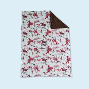 Western rodeo toddle baby boy blankets