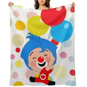 El Payaso Plim Plim Soft Funny Throw Blanket Flannel Fleece - Cozy Fuzzy Plush Comfy All-Season Sofa Bedroom Dorm Couch Office Car Travel Home Bedding,Comfortable Movie Decor Blanket Men Women Boys Girls Halloween Birthday Fan GiftsD910-40
