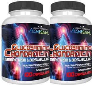 2 Pack Glucosamine Chondroitin MSM Turmeric – Joint Health Supplement – 200 Caps