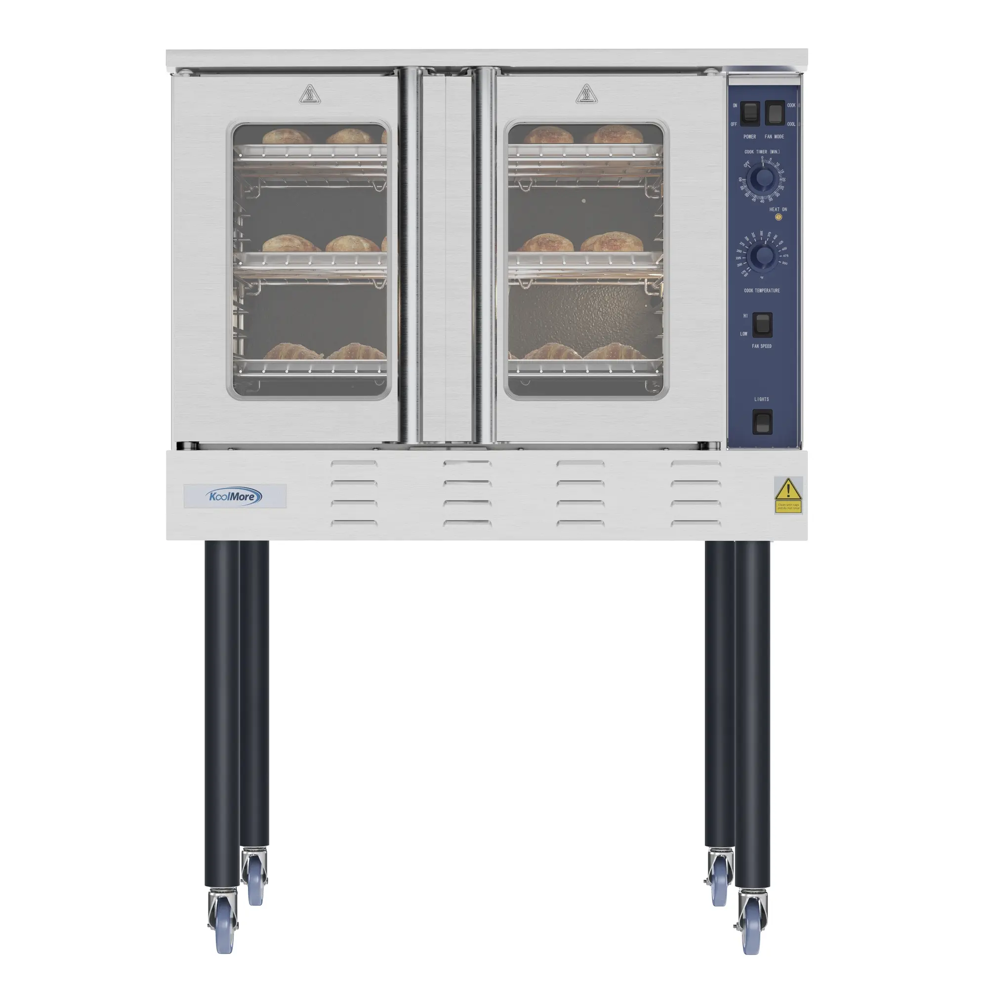 38 in. Full Size Single Deck Commercial LP Convection Oven 54,000 BTU with Casters (KM-CCO54-LPC)