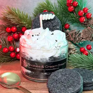 Cookies & Cream Dream Dessert Candle - 4 oz - Scented Candle Chocolate