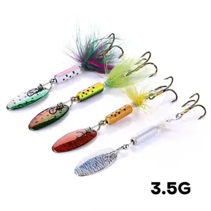 3.5g Metal VIB Blade Lure with Feather Tail & Sequins