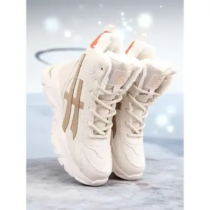 Women's High-Top Warm Snow Boots, Fall & Winter Waterproof Hiking Shoes, Fleece Lined Anti-Slip Outdoor Footwear, Trekking Camping Shoes