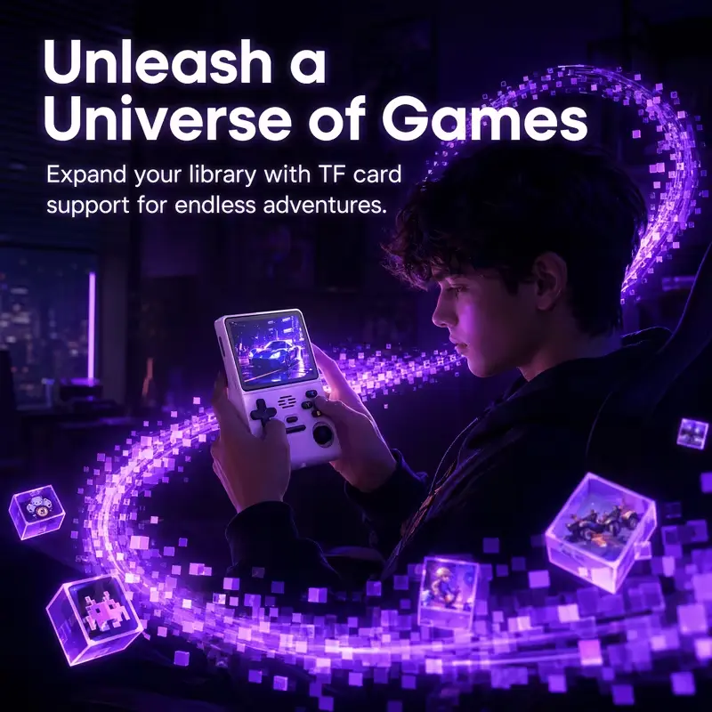 The Latest Handheld Game Console Features A Dual Joystick Design, A 3.5-inch High-definition IPS Screen, Large Storage Capacity And A 3500mAh Long-lasting Battery. It Is A 64GB Handheld Game Console Without Wireless Function, A Perfect Gift
