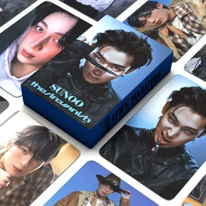 127 Pieces Sunoo Stickers & Photo Cards, 72 Stickers 55 Photo Cards, Perfect for Room Decor, Ideal Holiday Gift, Photocard Collection, Sticky Back Photo, Concept Photocards
