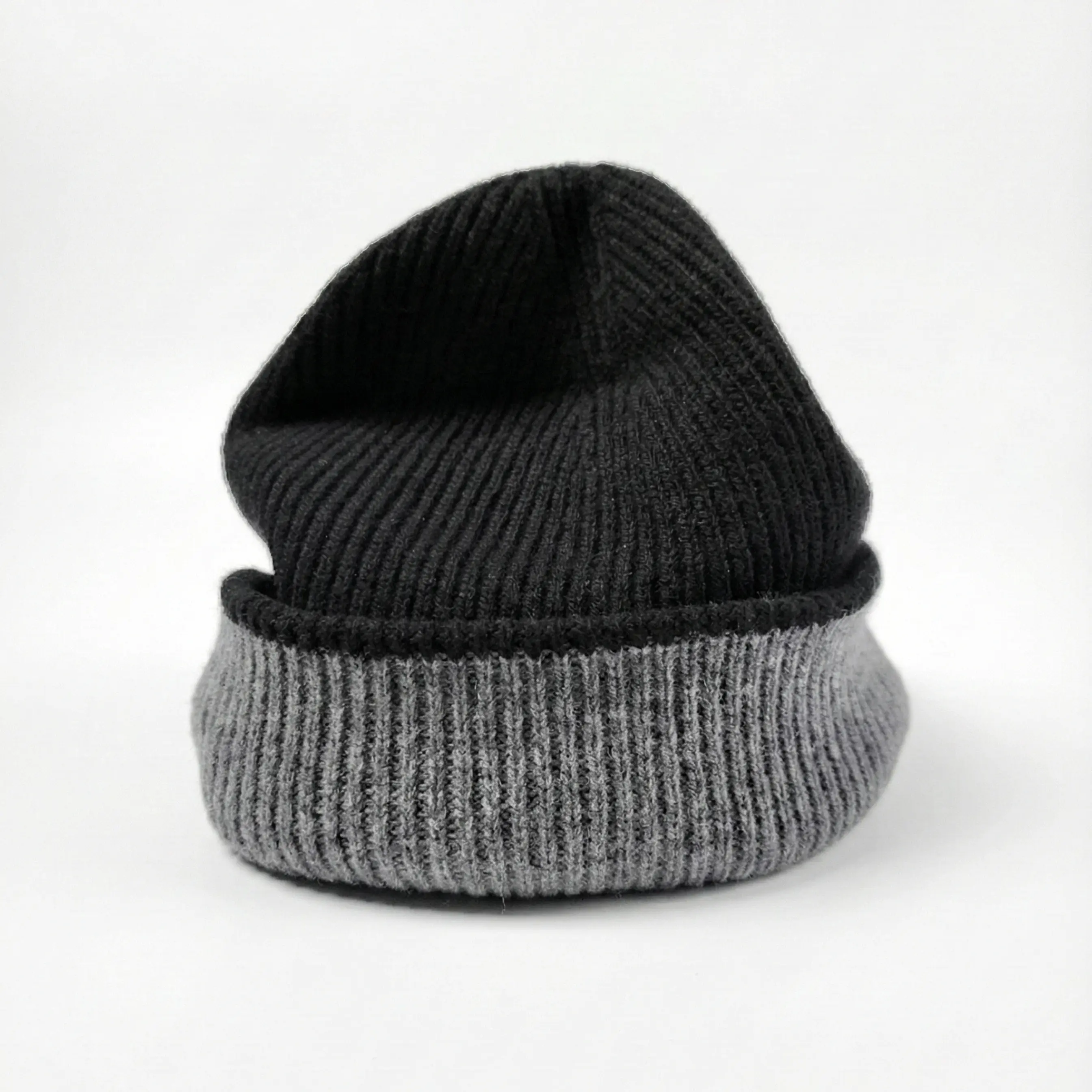 Premium Merino Wool Beanie - 100% Merino Wool Cloud Soft Feel High Elasticity Breathable Material Comfortable Fit 2 Side Black Gray Delicate Wash Only