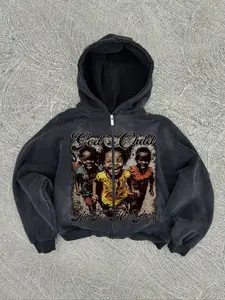 Men's Hooded Zipper Sweatshirt, Fall & Winter Cotton Pullover, Casual Loose-Fitting Long Sleeve, Vintage Wash Design, Daily Wear, Acid Washed Hoodie