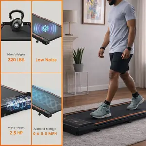 Compact Under Desk Walking Pad Treadmill for Home & Office – Quiet Motor, Adjustable Speed, Slim Design, Ideal for Light Walking, Work, Study, or Relax weight capacity spacious belt