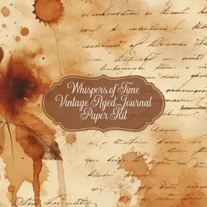 Whispers of Time: A Vintage Aged Journal Paper Kit