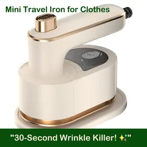 Mini Travel Iron for Clothes, Portable Handheld Iron Steam with Dry And Wet Ironing for Home Business Clothing(50ml Water,40W)