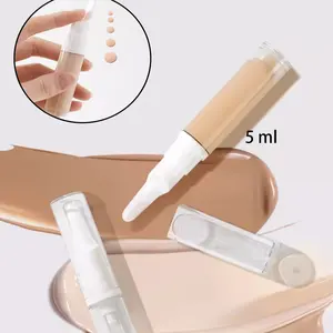 5ml Liquid Foundation Bottle, Travel Pump Bottle, Dispensing Pen Vacuum Anti Oxidation Pressed Duck Mouth Travel Sample Lotion Face Cream, Cosmetic Lip Gloss Container Applicators Eyelash Growth Liquid Tube