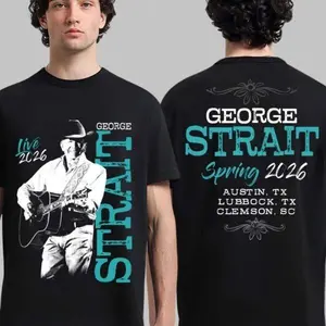 George Strait Live 2026 Shirt For Men - For Women, Country Music Western Sweatshirt, George Fan Gifts Hoodie, Casual Cotton Top