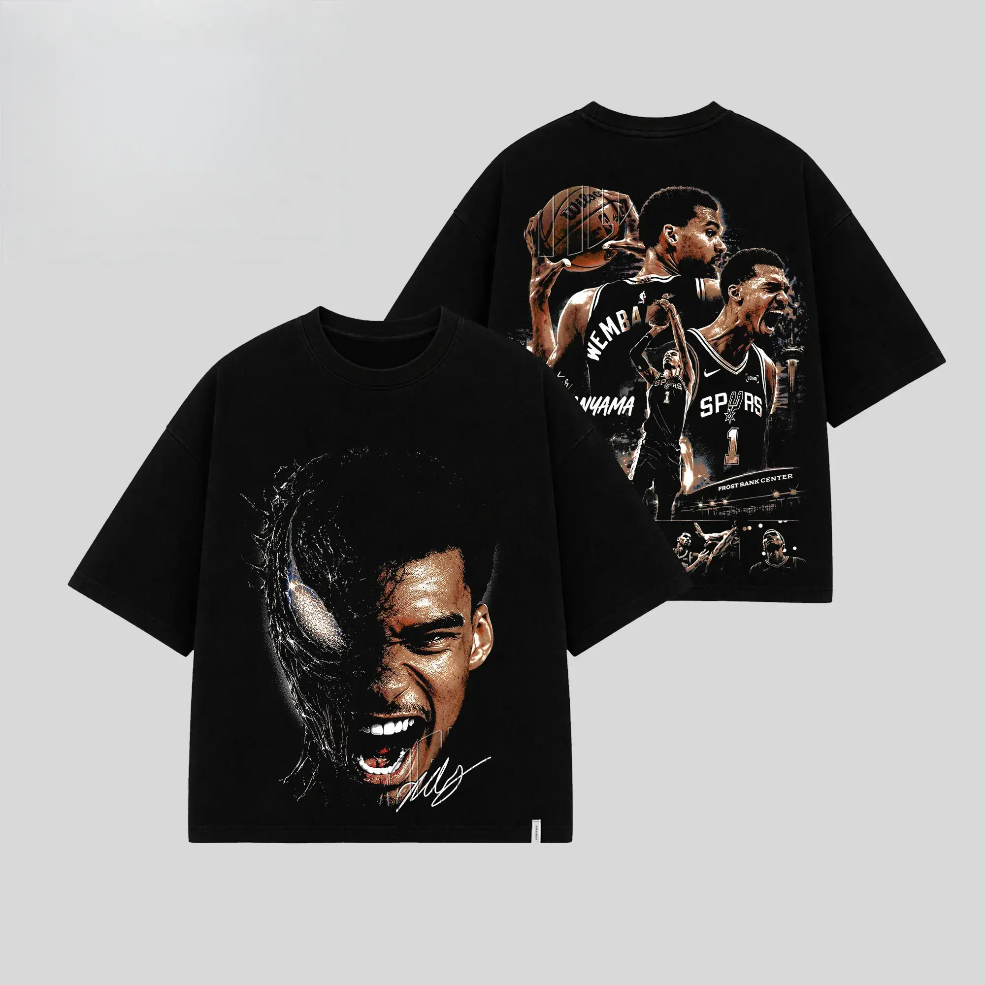 [ 🎉 100% Cotton] Victor Wembanyama 'Ve.nom' Graphic For Spurs Nation, Spurs Basketball Fans Apparel, Wemby Fans Basketball Streetwear Tee, Gift For Basketball Fan Graphic Tee
