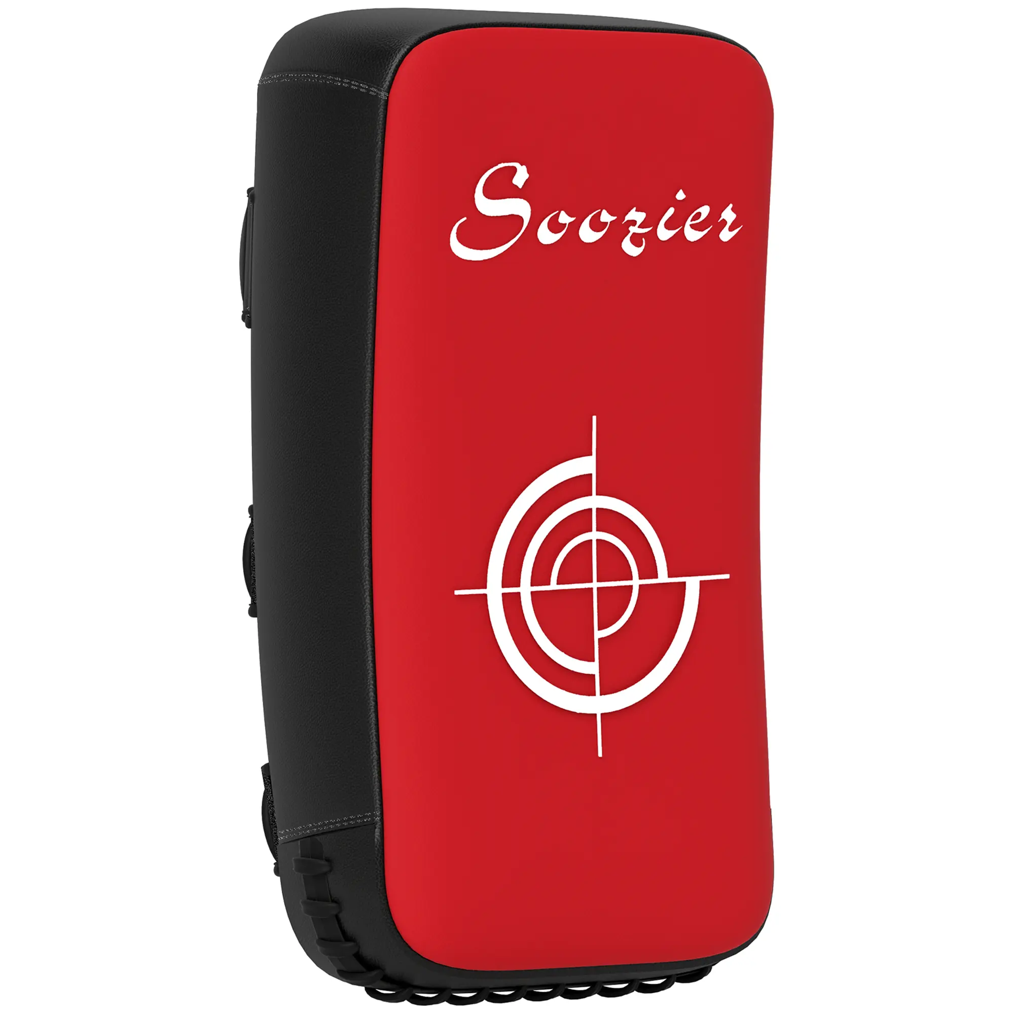 Soozier Curved Boxing Pads, Comfortable and Reliable PU Leather Kick Pad with Adjustable Straps, Impact Absorbing Boxing Equipment for Martial Arts, Muay Thai