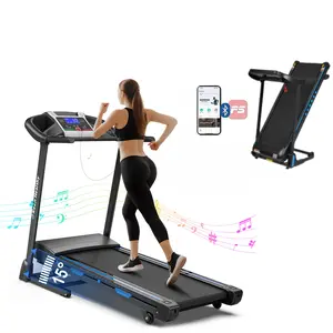 Treadmill for Home, 3.0 HP Incline Foldable Treadmill with Bluetooth Speaker, 350 lbs Capacity, Type-C & USB Charging, Hydraulic System