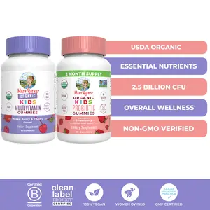 MaryRuth's Organic Kids Daily Health & Digestion Bundle - Organic Kids Multivitamin Gummies & Organic Kids Probiotic Gummies