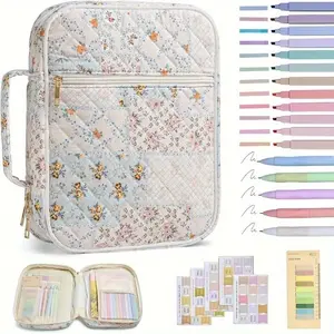 Large Women's Bible Cover with Zipper Pocket, Soft Fabric Protection, Hardware, Ideal for Church Travel Study