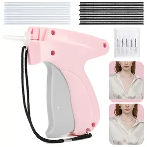 Stitch Gun for Clothes, Handheld Stitch Tag Gun, Fabric Stapler for Clothing Fixer, Sewing Kit Including 500 Black Fasteners & 500 White Fasteners,5 Replacement Needles