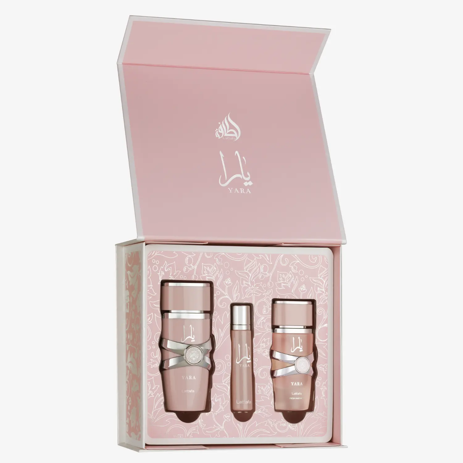 Lattafa Yara 3 pcs Giftset  EDP 100ml + 20ml EDP + Hair Mist 50ml