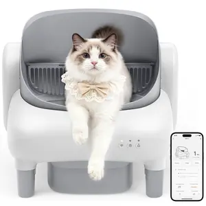 FUMOI Smart Automatic Self-Cleaning Litter Box for Multiple Cats - APP Control, Safety Sensors, Odor-Lock Design, 10.5L Bin (2.4G WiFi Only) | Self-Cleaning Litter Boxes for Cat Owners, Automatic Litter Box