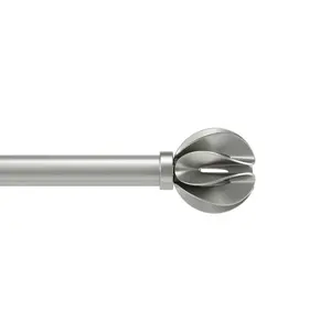 Umbra Blossom Curtain Rod, 1-Inch Adjustable Steel Rod with Floral-Inspired Finials, Supports Curtains up to 22lbs - 1 Pack